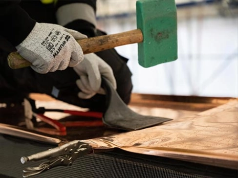 Kuparikaton korjaus peltisepäntyönä